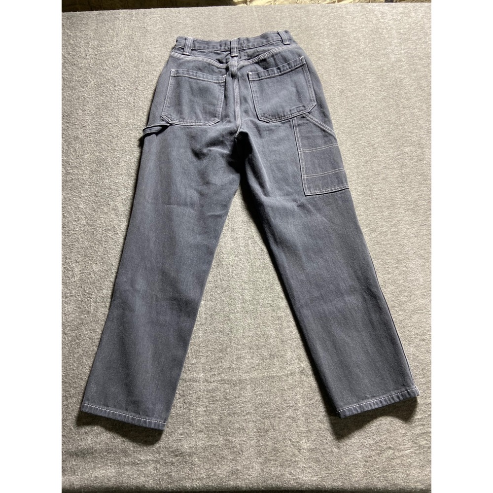 PacSun Carpenter Pants Charcoal Gray Contrast Stitch High Rise Denim 25 Grunge - Picture 11 of 11